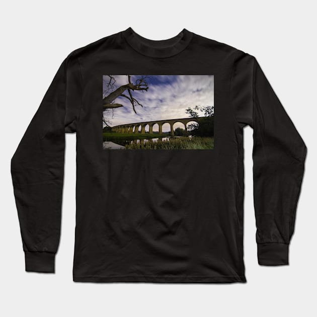 Arthington Viaduct over the River Wharfe Long Sleeve T-Shirt by Spookydaz